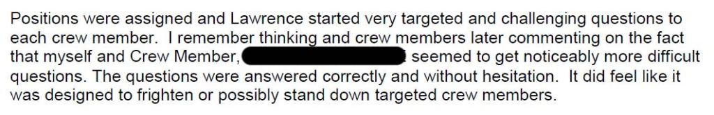 copy of written correspondence