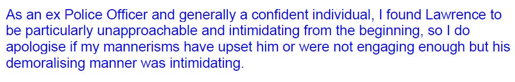 copy of written correspondence