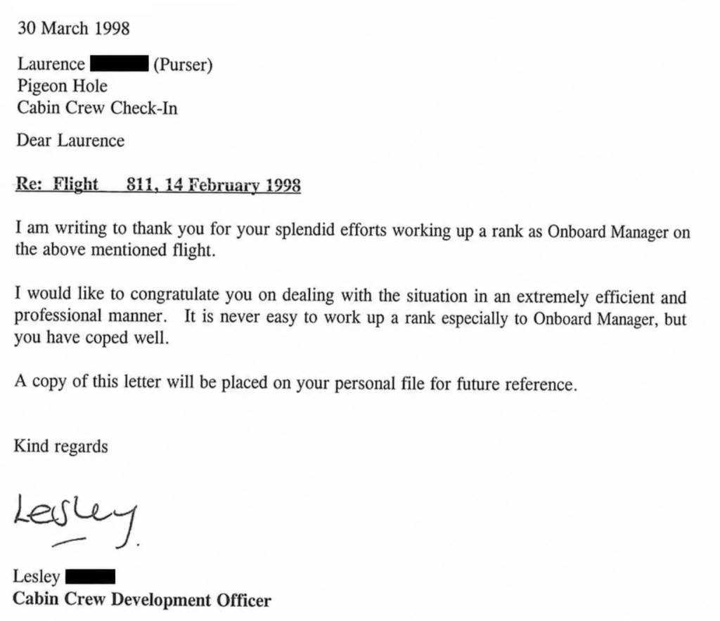correspondence from a manager to an employee congratulating them on working up in a managerial position. 