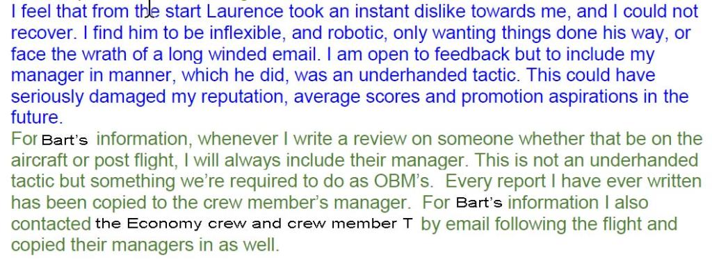 copy of written correspondence