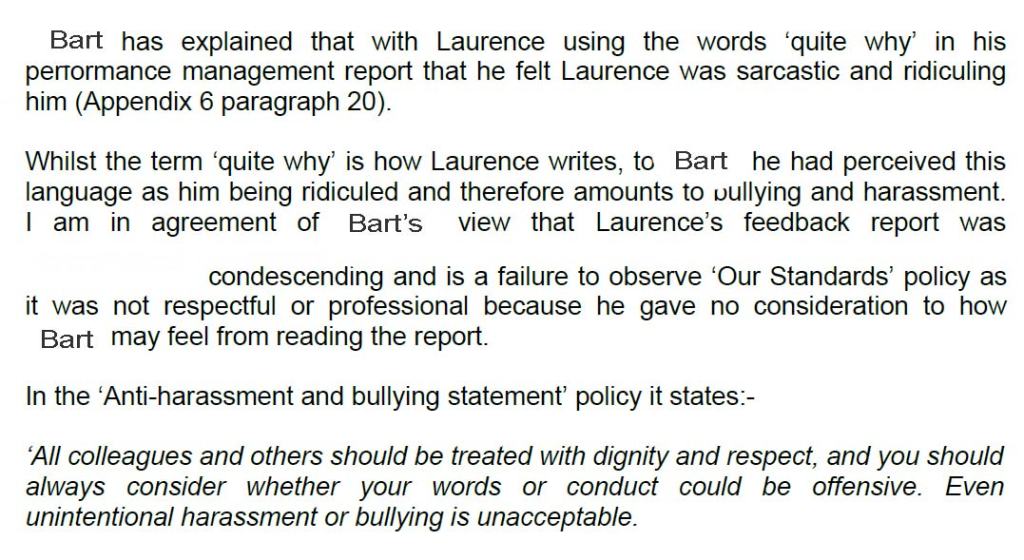 copy of written correspondence