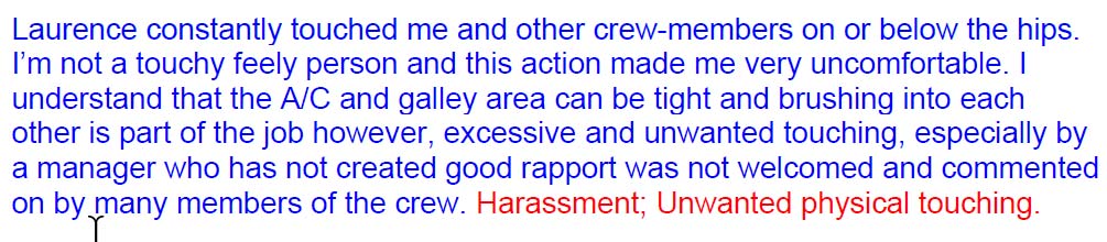 copy of written correspondence