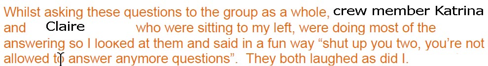 copy of written correspondence