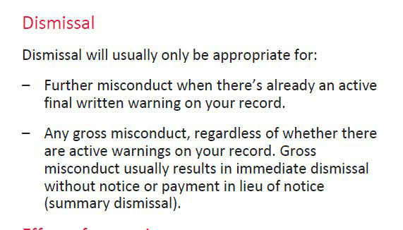 copy of a company policy