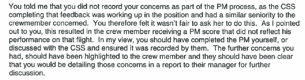 copy of written correspondence