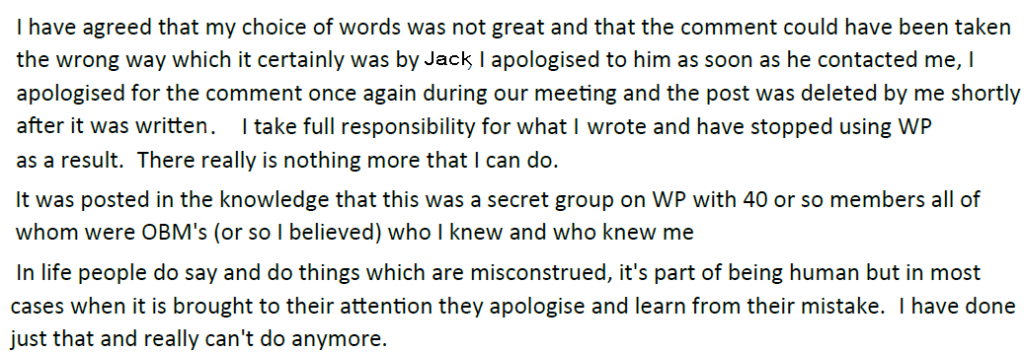 text taken from a longer email