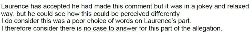 copy of written correspondence