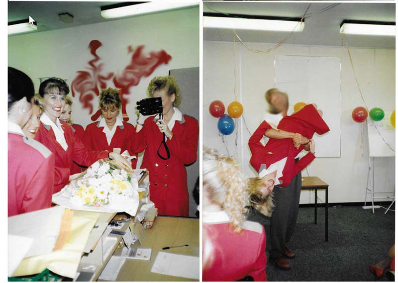 a group of female cabin crew